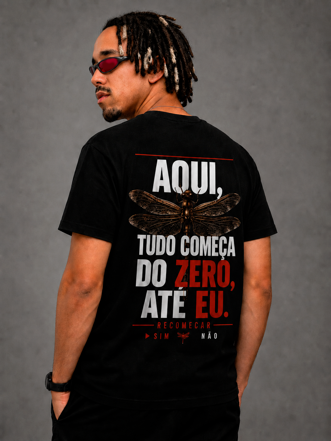 Camiseta - "Aqui, Tudo Começa do Zero, Até Eu." | 100% Algodão