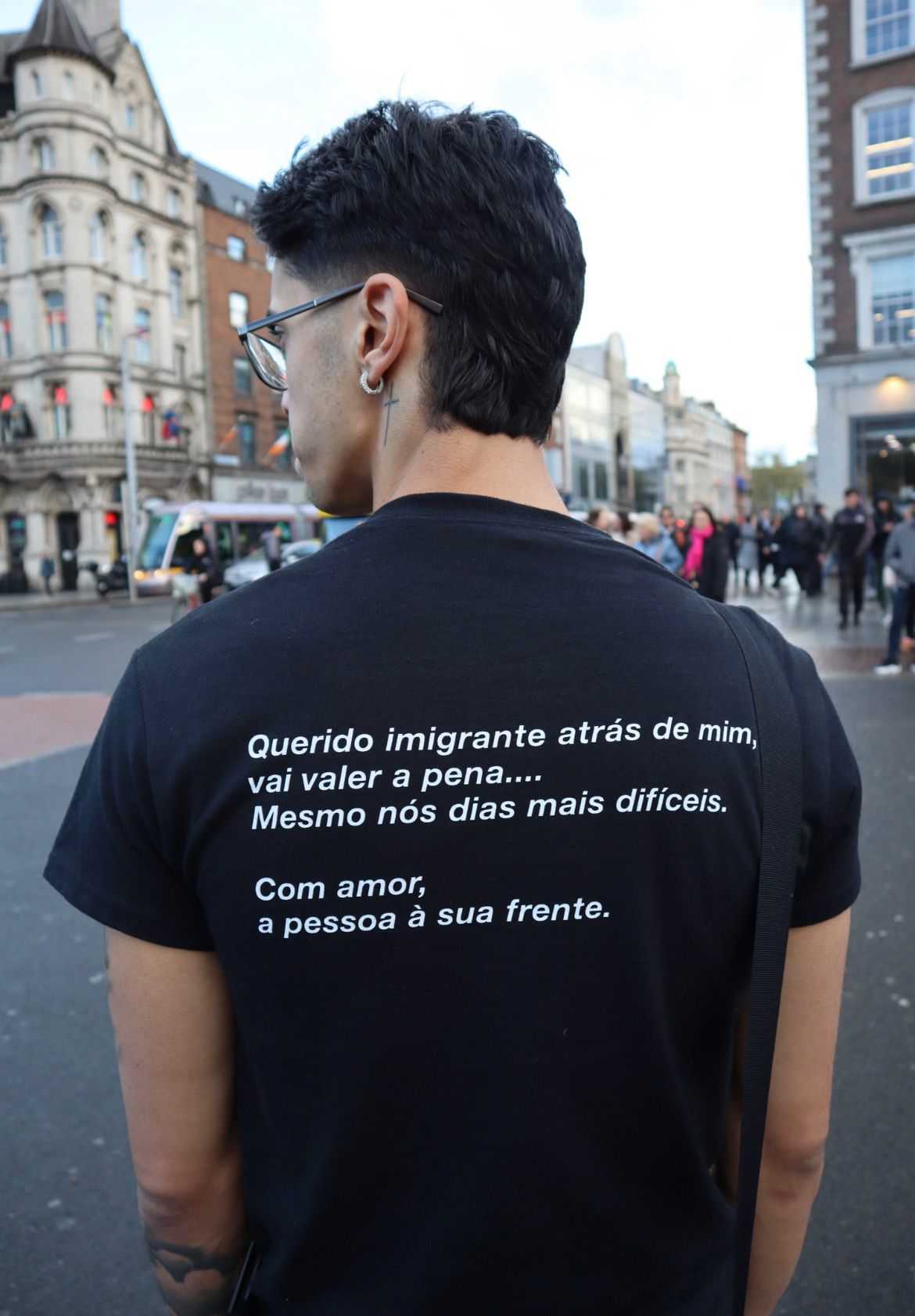 Camiseta do Imigrante Unissex - Preta
