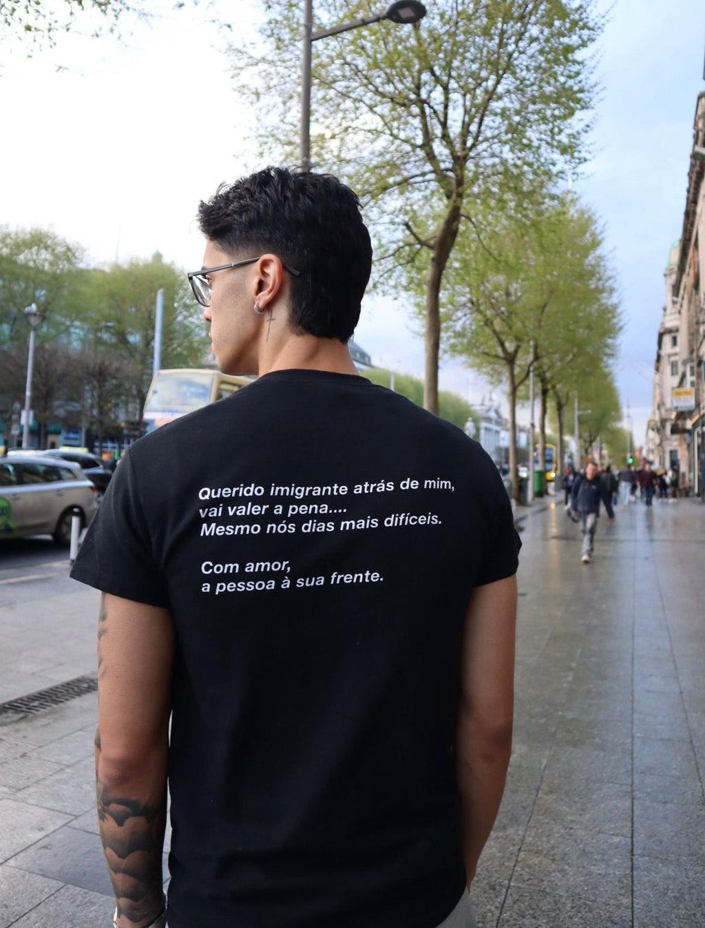 Camiseta do Imigrante Unissex - Preta